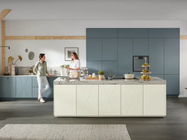 Matzwarte keuken beton werkblad Bora kookplaat