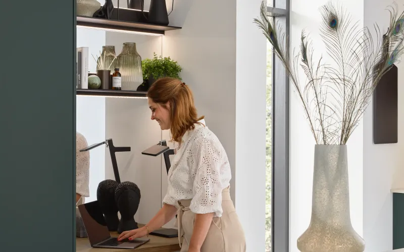 Moderne keuken in showroom Keukenstudio Dordrecht